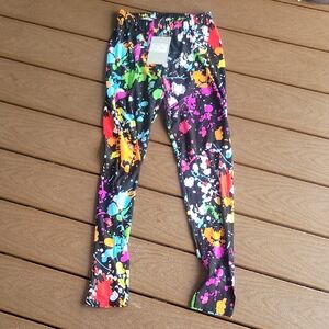 Colorful Splatter Print Kids Leggings